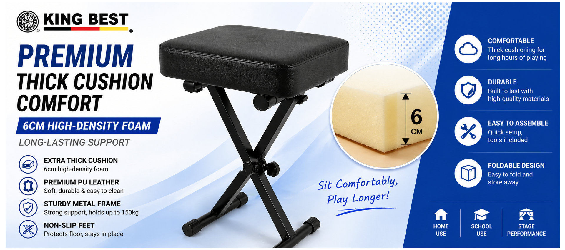 piano&keyboard bench