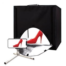 portable photo tent with two removable 5500k LED light bars