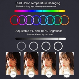 10inch RGB colorful ring light KRL-100T7