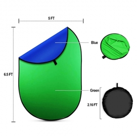 2 side foldable green&blue screen PS-152A