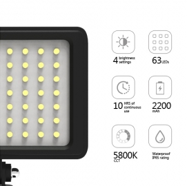 Water-Resistant LED Video Light  KB-200