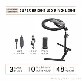 Vlogger 10inch ring light kit KRL-100C