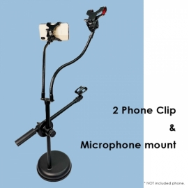 Gooseneck Phone Clip & microphone mount AS-60