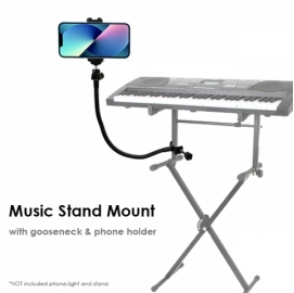 Music Stand Clamp Gooseneck Mount 