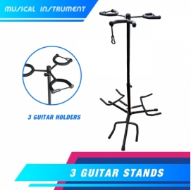 Stand fits 3 Guitars or Bass Guitars MKJ-12