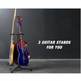 Stand fits 3 Guitars or Bass Guitars MKJ-12
