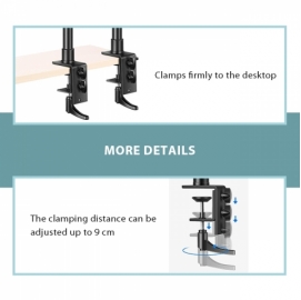 Kingbest Tabletop Light Stand Clip Stand 