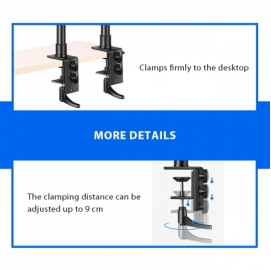 Double esports desktop multi-function stand clamp AS-56